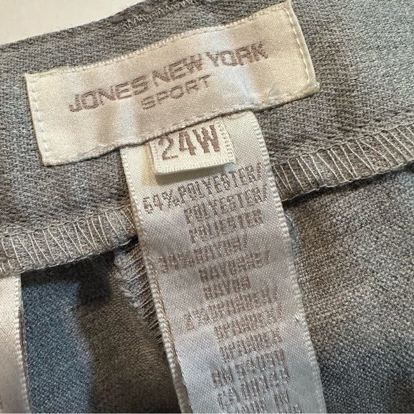 Jones New York Sport Women's Gray Trousers Grey Pants Size 24W NWT [B35#70] - Picture 6 of 13